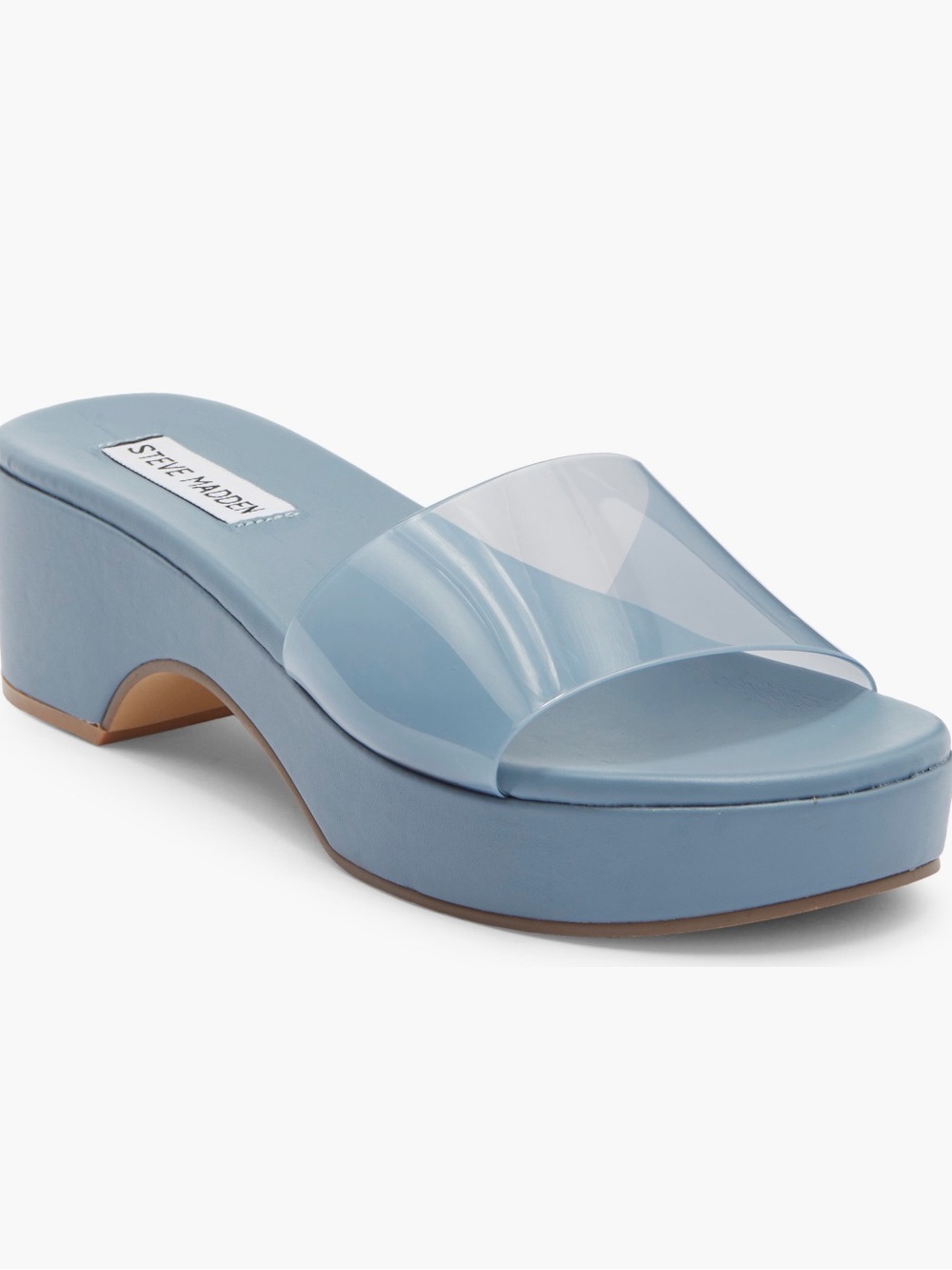Steve Madden Corina Women’s Powder Blue Platform Mule w/Strap Sz 8.5 NEW